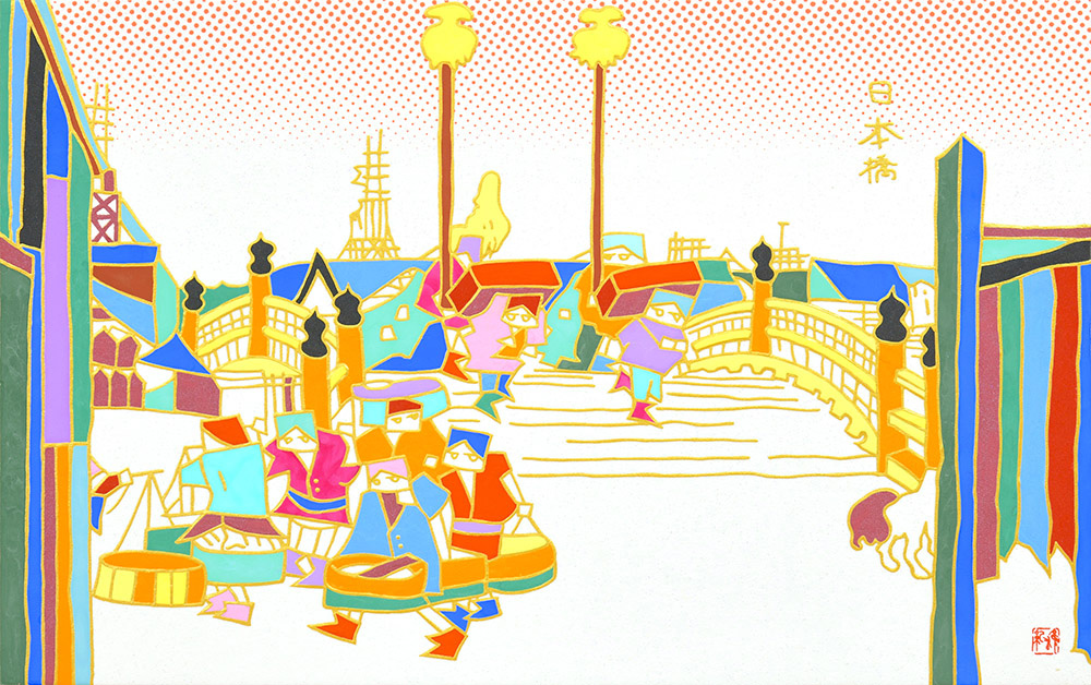日本橋と群像図