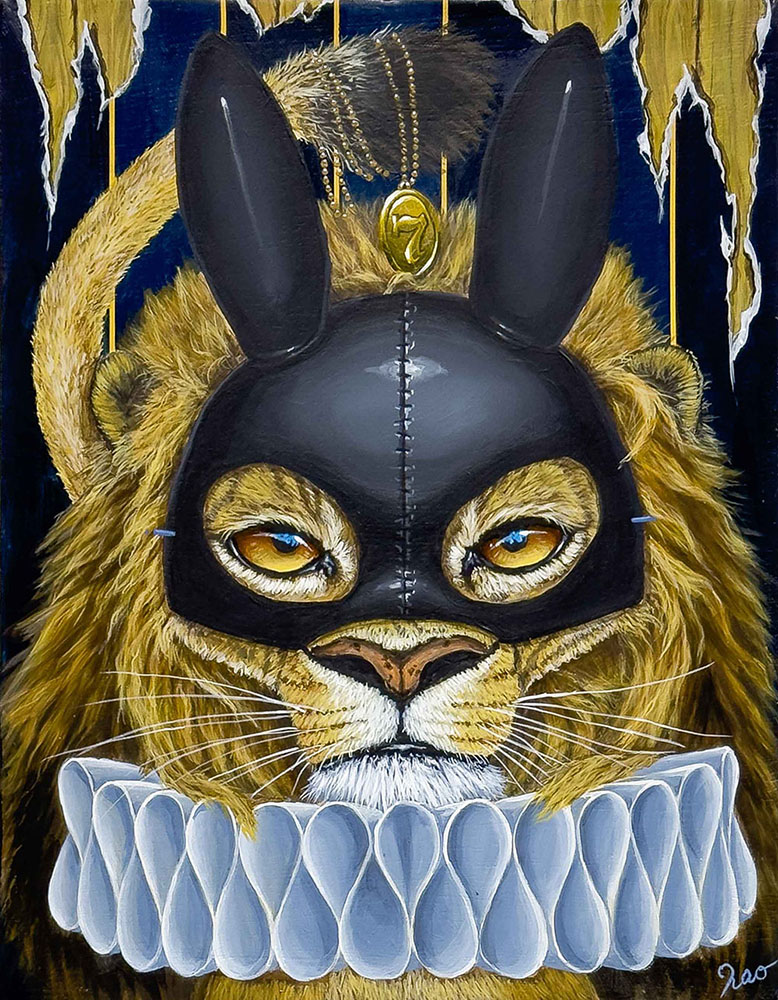 「rabbit masked lion」