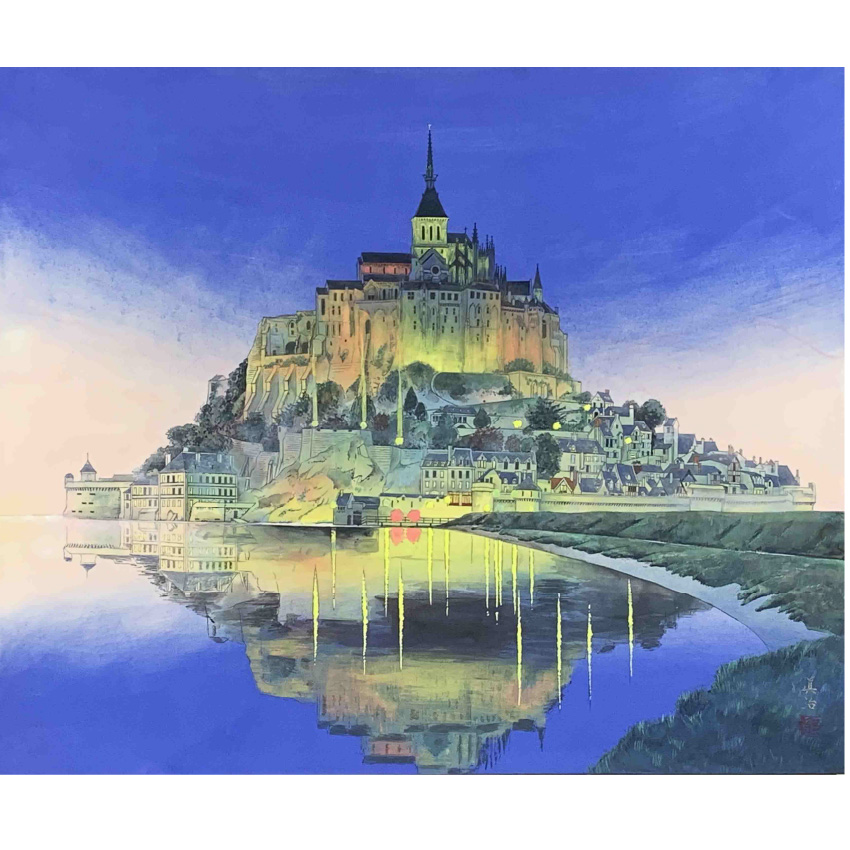 「黄昏のモン・サン・ミシェル」