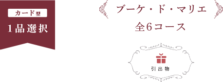 【カード型 1品選択】《ブーケ・ド・マリエ》全6コース