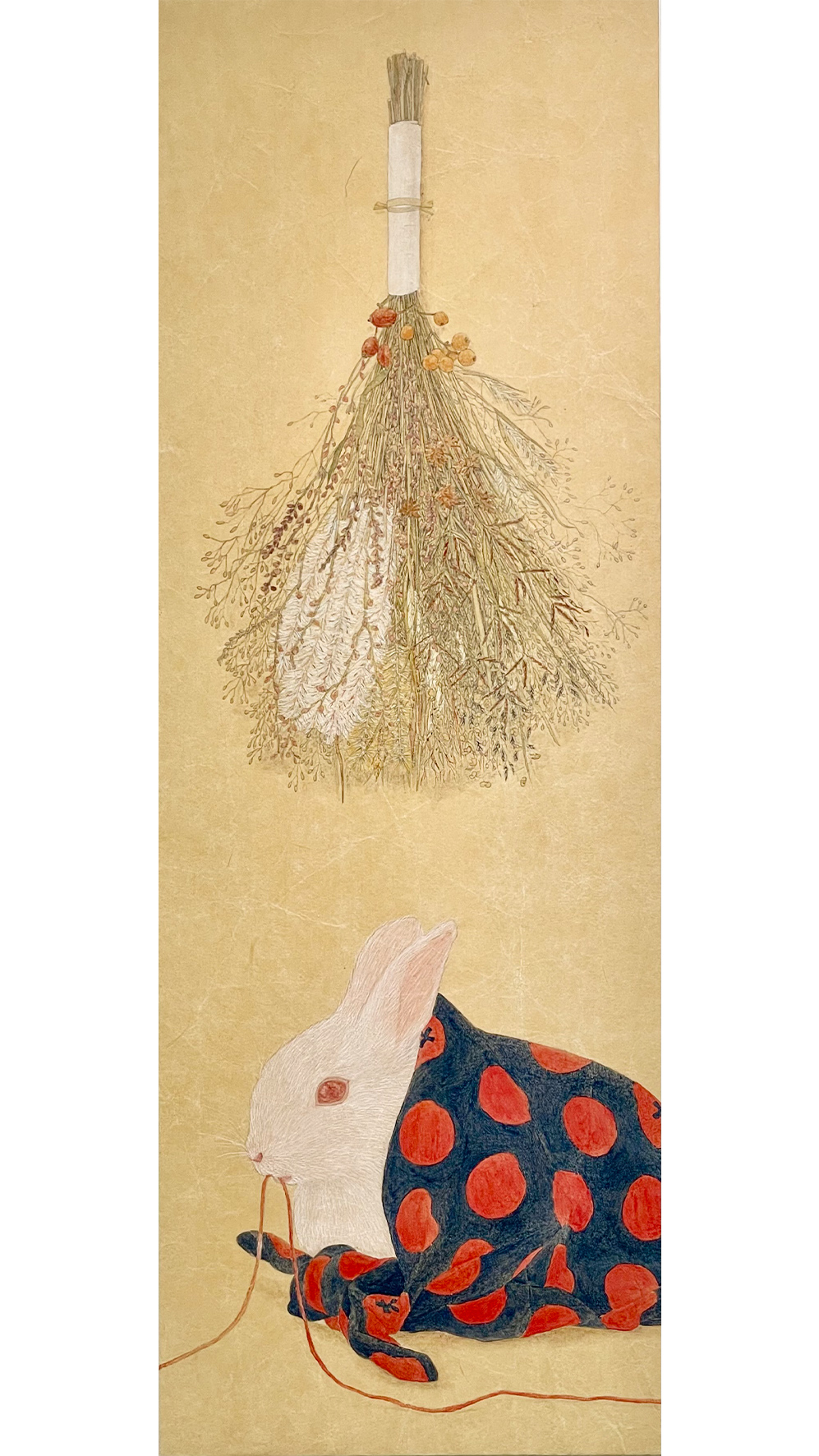 「草花束の護符と兎」
