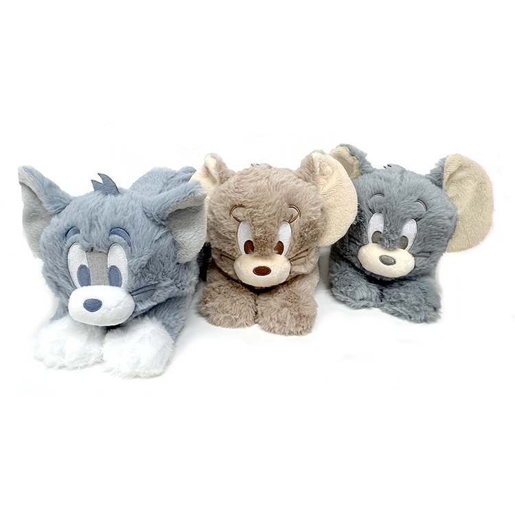 【限定】トムとジェリー85周年記念展 ねそべりぬいぐるみ（トム、ジェリー、タフィー）