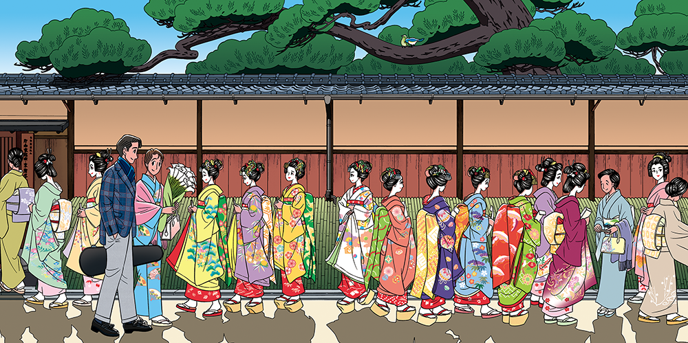 二都こよみ12月イラスト（2025年）