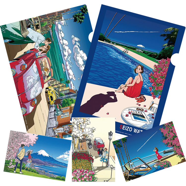 クリアフォルダー（A4）各・税込385円 ポストカード（152×102mm） 各・税込165円 