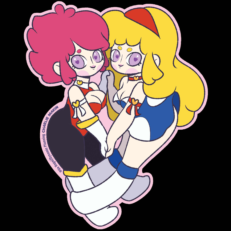 ＜CHARLIE MAKIN＞ キューティーハニー ホログラムステッカー 61.7mm × 76.2mmサイズ