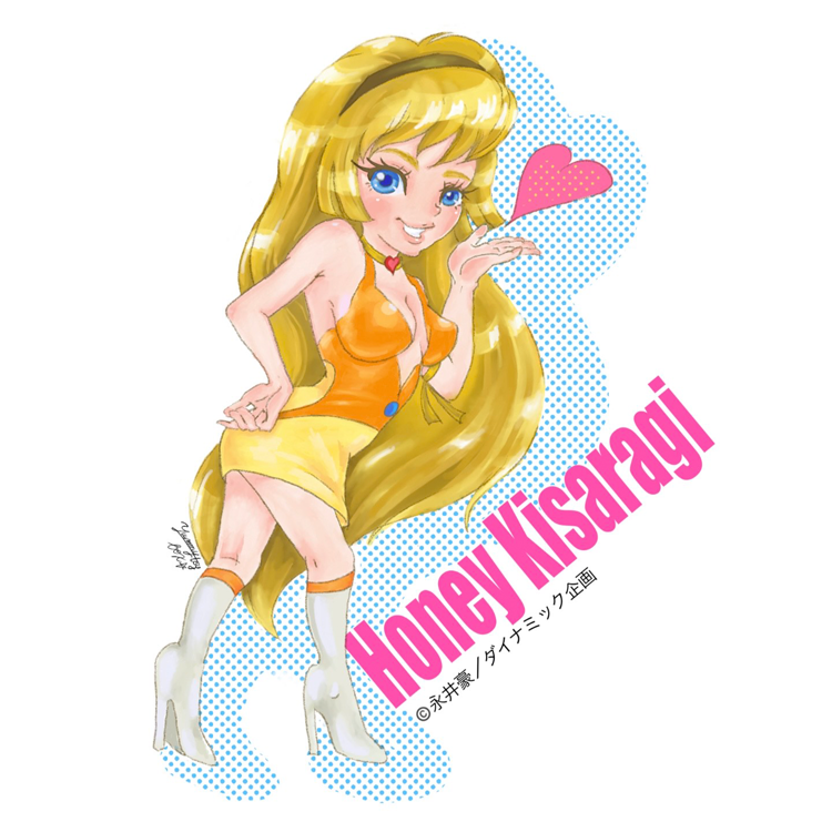 ＜yummy.toybox＞ キューティーハニー（金髪） ステッカー 70mmサイズ