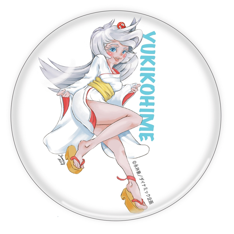 ＜yummy.toybox＞ 雪子姫 缶バッヂ 57mmサイズ