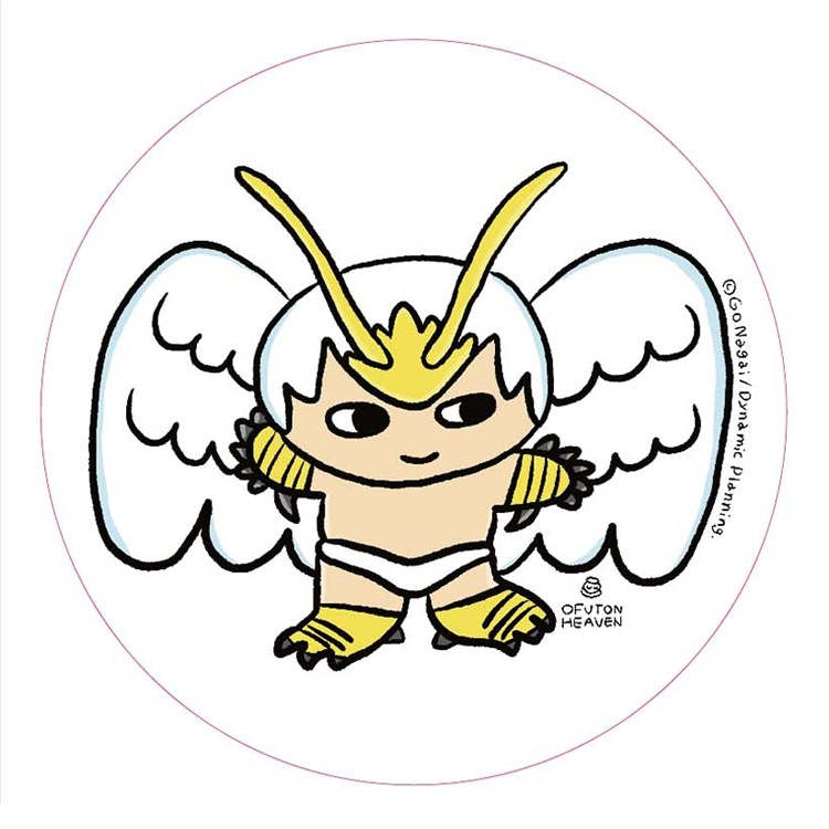 ＜おふとん天国＞ シレーヌ ステッカー 丸 100mm × 82mmサイズ