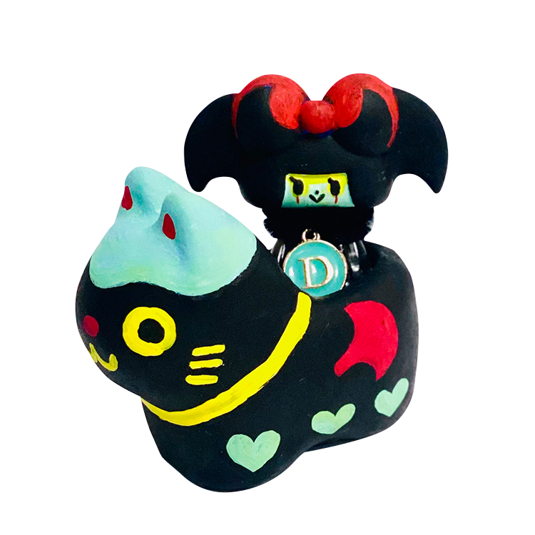 ＜RIBONchan（meruhen rieko）＞ ソフビカスタム＆張子カスタムセット デビルマン ソフビ 約6cmサイズ