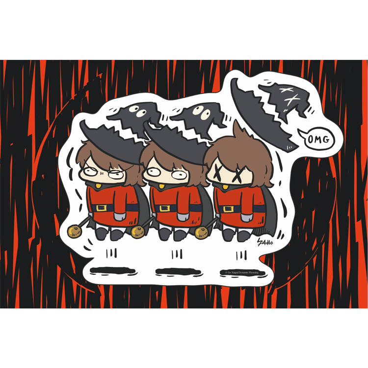 ＜MORE-CATS（もあねこ）＞ ドロロンえん魔くん OMGステッカー 90mm × 90mmサイズ