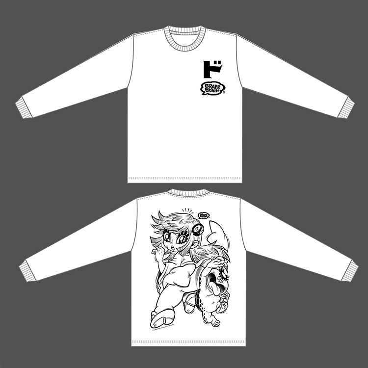 ＜GRAPE BRAIN＞ 雪子姫  ロンTシャツ XLサイズ