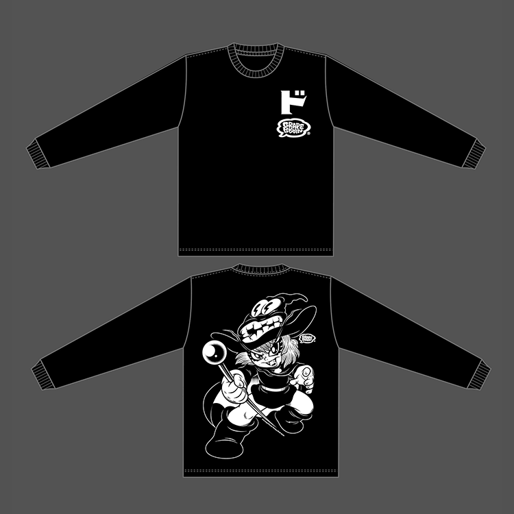 ＜GRAPE BRAIN＞ えん魔くん  ロンTシャツ XLサイズ