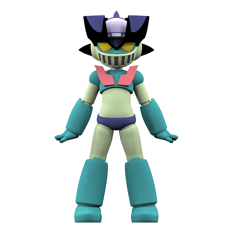 ＜YASUYUKI KOBAYASHI＞ 萌えマジンガーデビルマンカラー ソフビ 約20cmサイズ