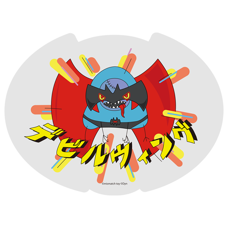 ＜ミスマッチトイ＞ ステッカーD(デビルマン) 55mm × 80mmサイズ
