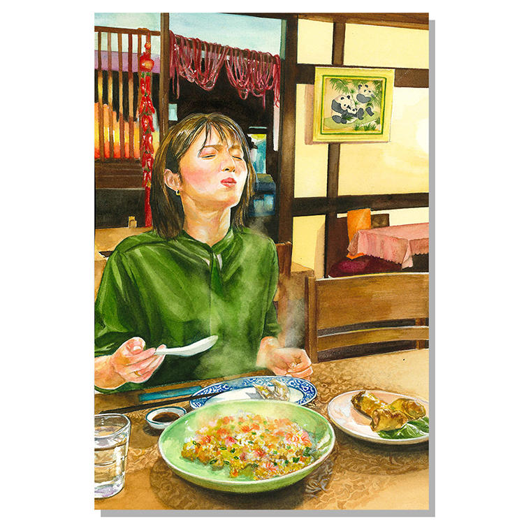 倉中るな	水彩画	おいしいがとまらない。