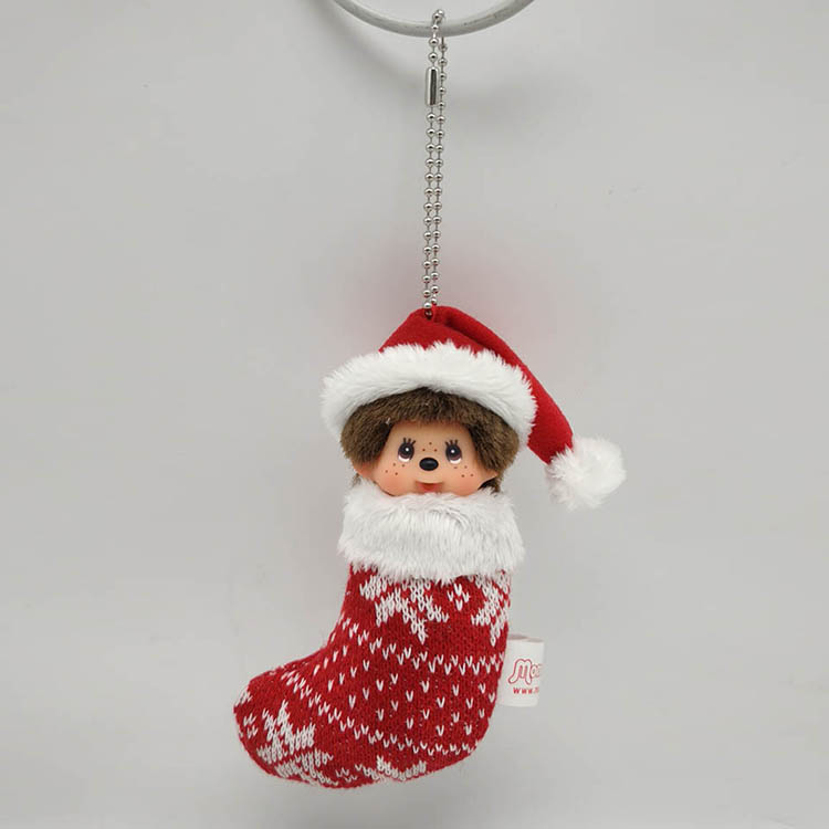 Monchhichi Xmas Boots Santa Red Ornament