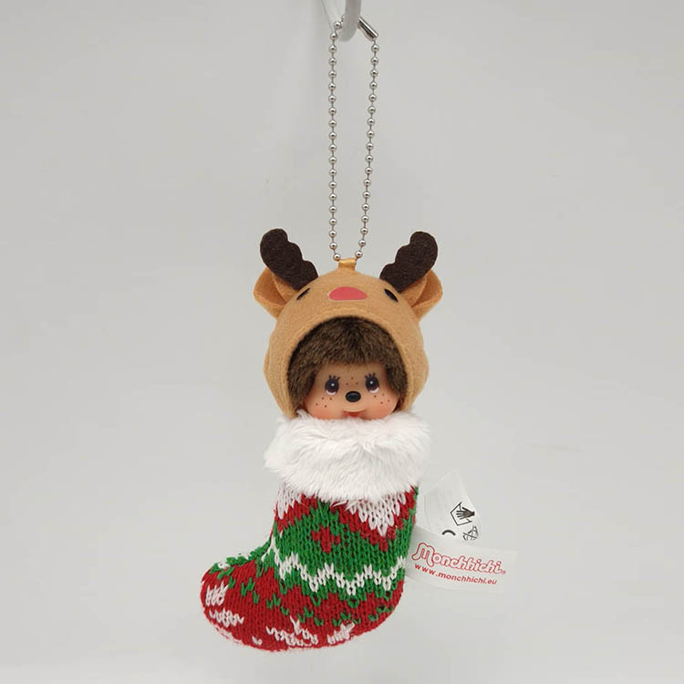 Monchhichi Xmas Boots Reindeer Ornament