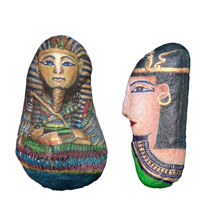 鈴木砂羽	ストーンアート	ツタンカーメンとゴールド美女