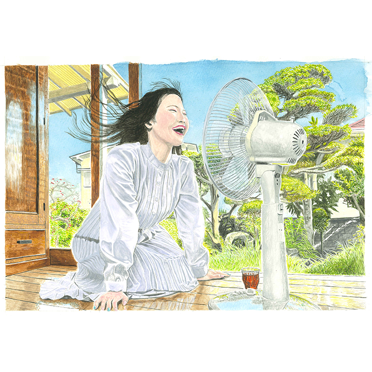 こがけん	水彩画	あーーーーーー夏休み