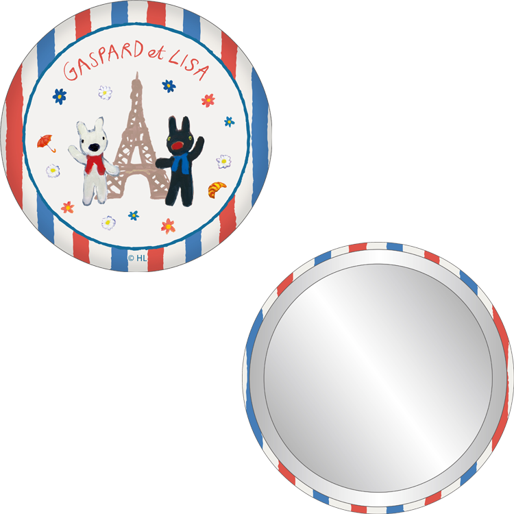 缶ミラー トリコロール＆エッフェル塔