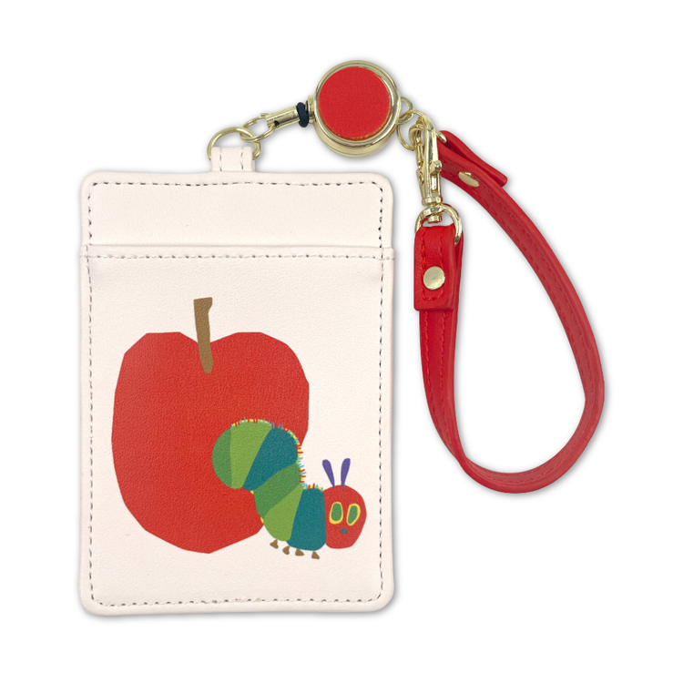 リール付きパスケース りんご はらぺこあおむし