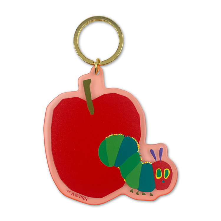 染色キーホルダー RD りんご はらぺこあおむし