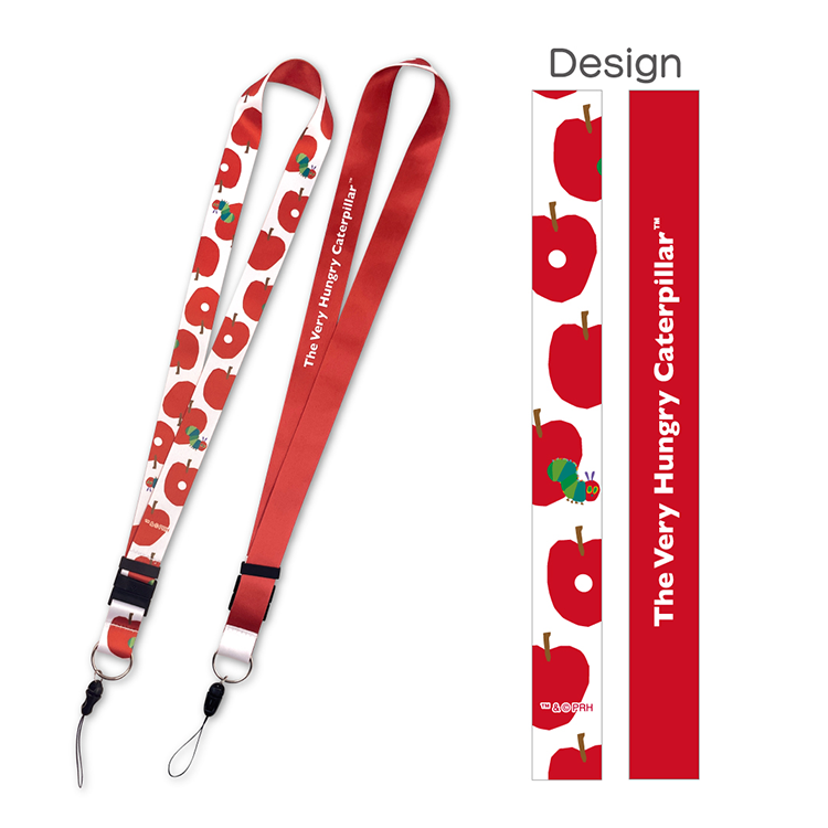 ネックストラップ RD りんご はらぺこあおむし