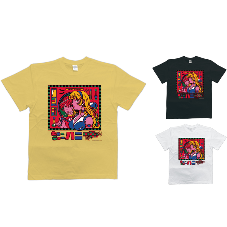 <原田ちあき> キューティーハニー カチューシャ 黄、黒、白 Tシャツ 黄 S,M,L,XL,XXLサイズ