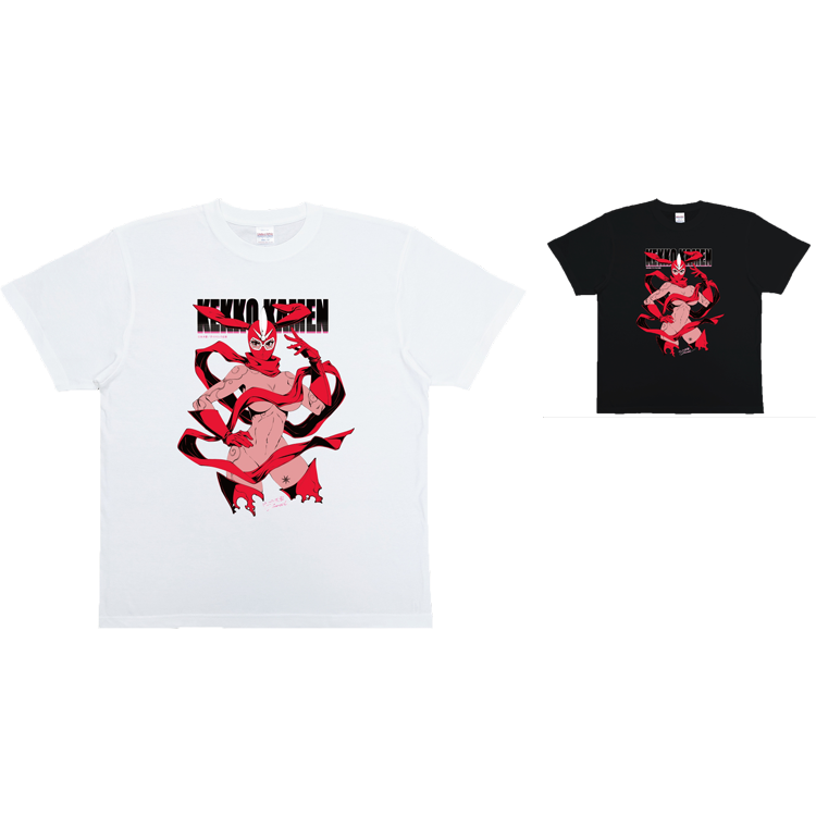 <GODTAIL> けっこう仮面 Tシャツ 白、黒 S,M,L,XL,XXLサイズ