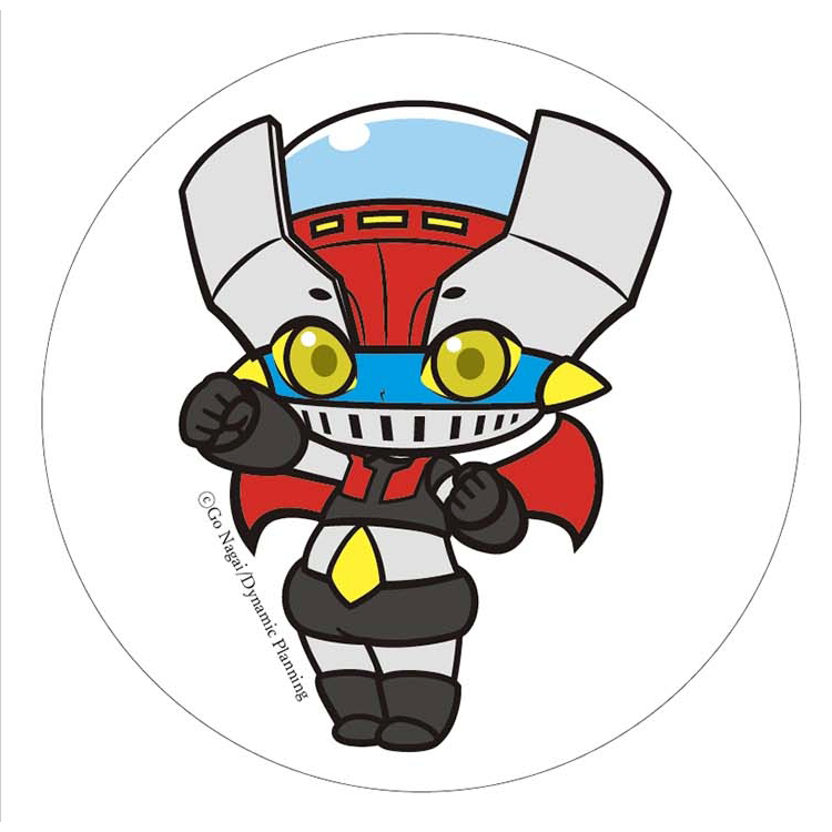 <谷口亮> マジンガーZ 原色ステッカー丸 80mm × 80mmサイズ