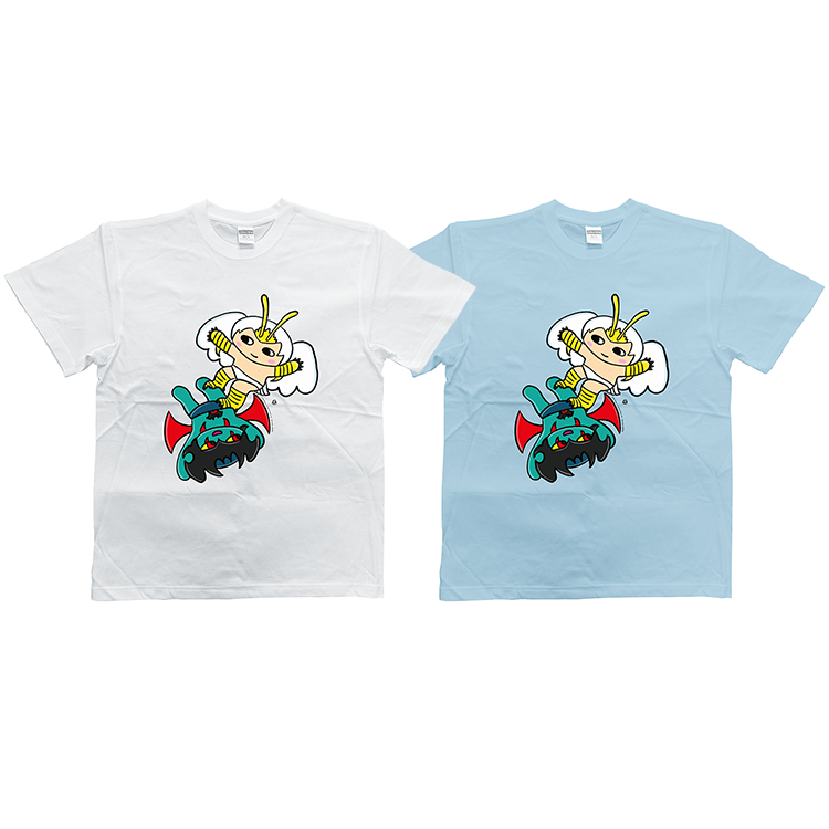<おふとん天国> デビルマン、シレーヌTシャツ 白 S,M,L,XLサイズ