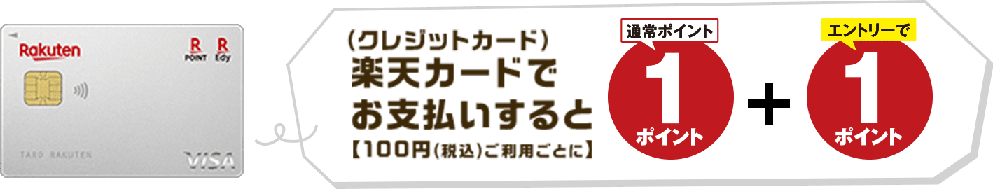 楽天カード(クレジットカード)ご利用でポイント2倍